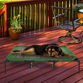Elevated Dog Bed ï¿½ï¿½ï¿½ Indoor/Outdoor Dog Cot or Puppy Bed for Pets up to 110lbs by Petmaker (Green)