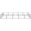 Dog Kennel Black 161.5 ftï¿½ï¿½ Steel
