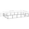 Dog Kennel Black 161.5 ftï¿½ï¿½ Steel