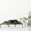 Elevated Dog Bed ï¿½ï¿½ï¿½ Indoor/Outdoor Dog Cot or Puppy Bed for Pets up to 110lbs by Petmaker (Green)