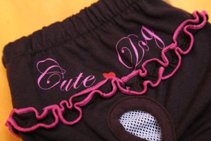 Lace Pet Physical Dog Safety Sanitary Panty Sanitary (Option: Brown-L)