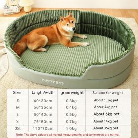 Pet Washable Double-sided Mat Cat Nest Three-dimensional Kennel (Option: Green-XL)