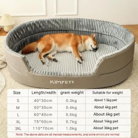 Pet Washable Double-sided Mat Cat Nest Three-dimensional Kennel (Option: Gray-XL)