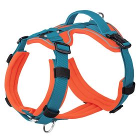 Breathable Reflective Explosion-proof Vest Dog Harness (Option: Orange Blue-L)